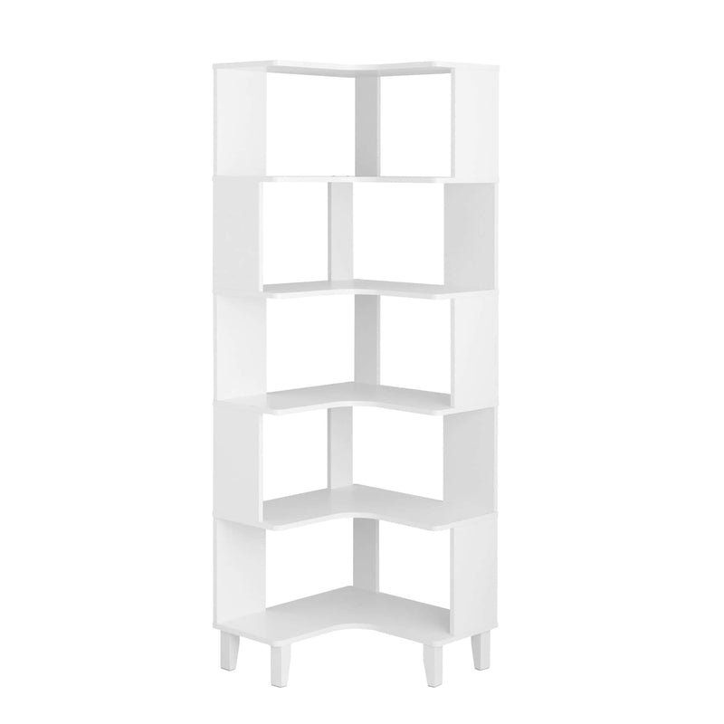 Pending - Modubox Bookcase White Nordik 71.5" L-Shaped Corner Bookcase - Available in 3 Colours
