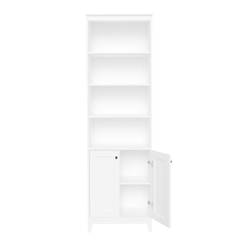 Pending - Modubox Bookcase White Yaletown 79.5" Bookcase - Available in 2 Colours