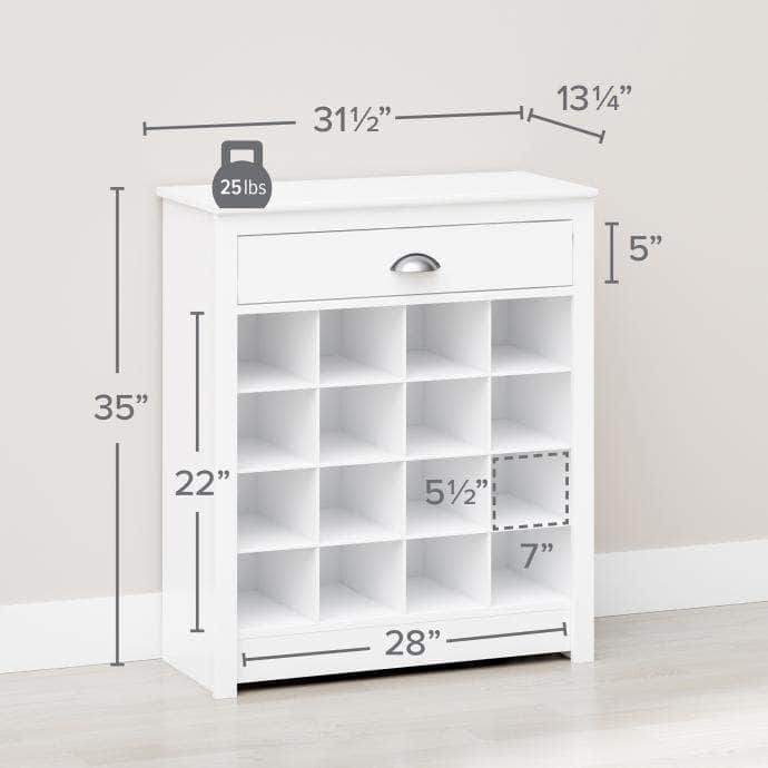 Pending - Modubox Cabinet Entryway Shoe Storage Cabinet with 16 Cubbies - Available in 2 Colours