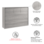 Pending - Modubox Claremont 80"W Full Horizontal Murphy Bed - Available in 2 Colours