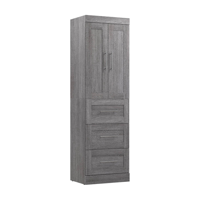 Pending - Modubox Closet Organizer Bark Grey Pur 25W Wardrobe with Drawers - Available in 7 Colours