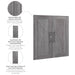 Pending - Modubox Closet Organizer Pur 2 Door Set For Pur 36W Closet Organizer - Available in 5 Colours
