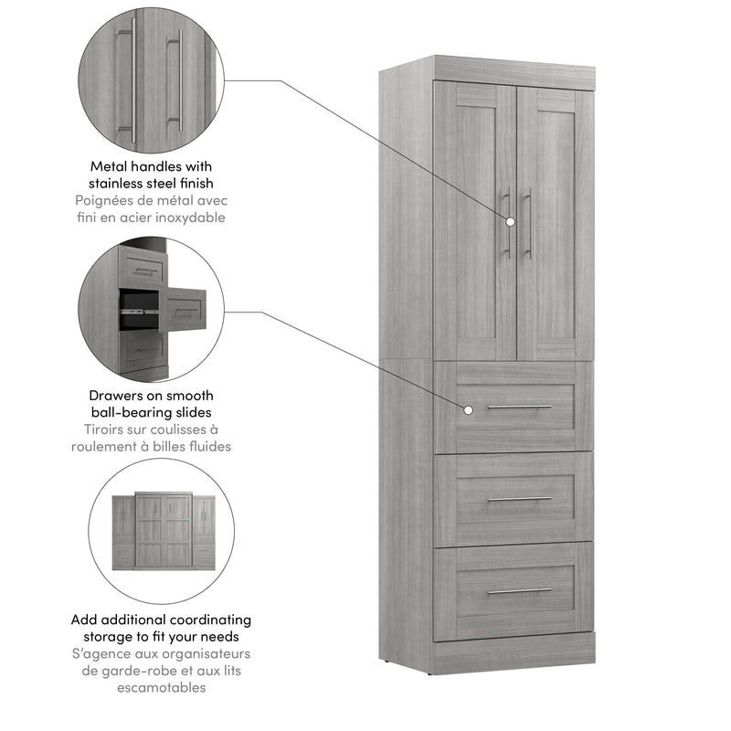 Pending - Modubox Closet Organizer Pur 25W Wardrobe with Drawers - Available in 7 Colours