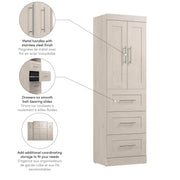 Pending - Modubox Closet Organizer Pur 25W Wardrobe with Drawers - Available in 7 Colours