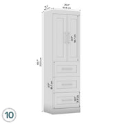 Pending - Modubox Closet Organizer Pur 25W Wardrobe with Drawers - Available in 7 Colours