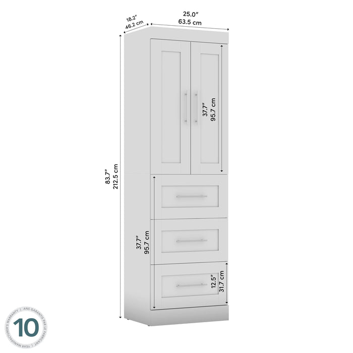 Pending - Modubox Closet Organizer Pur 25W Wardrobe with Drawers - Available in 7 Colours