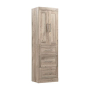 Pending - Modubox Closet Organizer Rustic Brown Pur 25W Wardrobe with Drawers - Available in 7 Colours