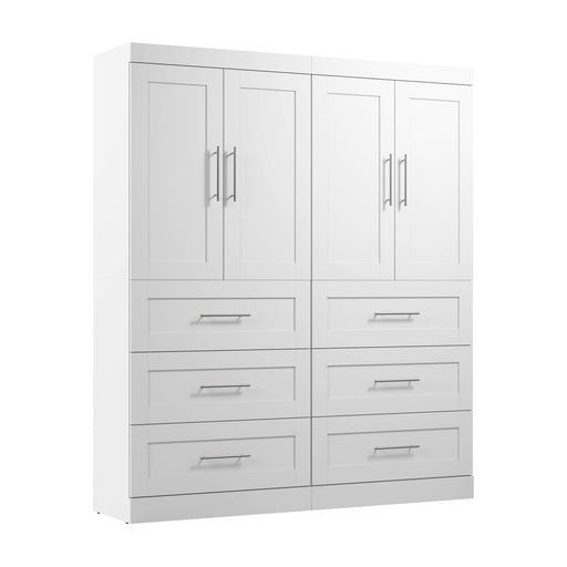 Pending - Modubox Closet Organizer White Pur 72W Closet Organization System with Drawers - Available in 5 Colours