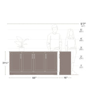 Pending - Modubox Console Rustic Ridge 66" 4-Door Console