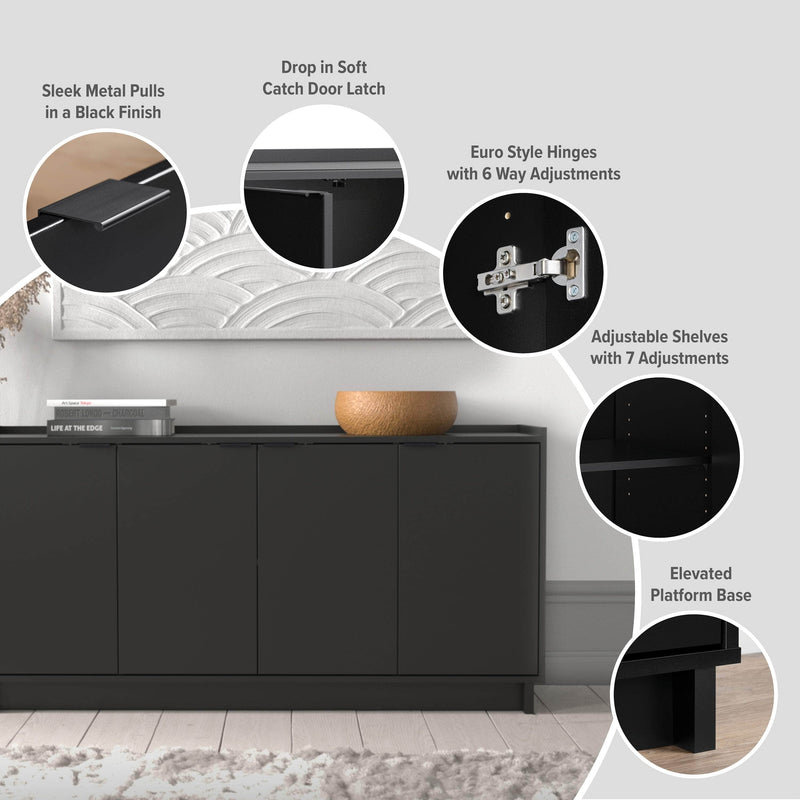 Pending - Modubox Console Table Simply Modern 4-Door Console - Available in 3 Colours