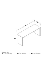 Pending - Modubox Desk Embassy 72W Narrow Desk Shell in Dark Chocolate