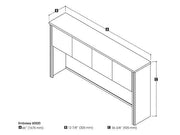 Pending - Modubox Desk Hutch Embassy 66W Hutch For Desk Shell in Dark Chocolate