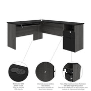 Pending - Modubox Desk Norma 71W L-Shaped Desk - Available in 2 Colours