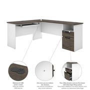 Pending - Modubox Desk Norma 71W L-Shaped Desk - Available in 2 Colours