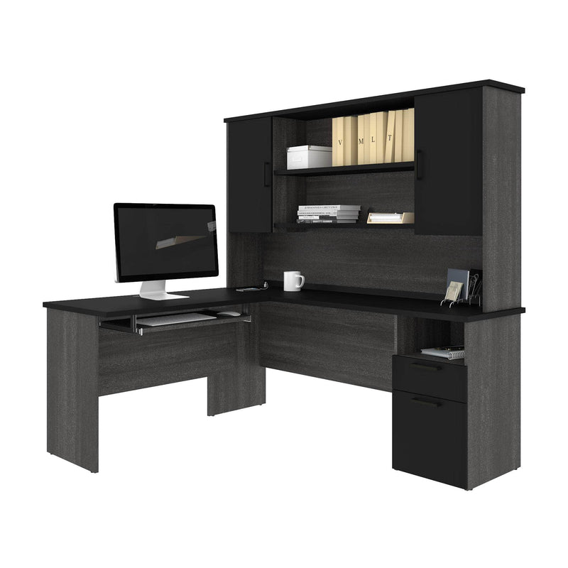 Pending - Modubox Desk Norma 71W L-Shaped Desk with Hutch - Available in 2 Colours
