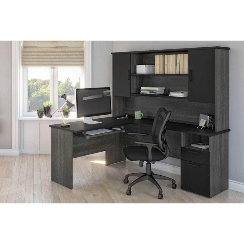 Pending - Modubox Desk Norma 71W L-Shaped Desk with Hutch - Available in 2 Colours