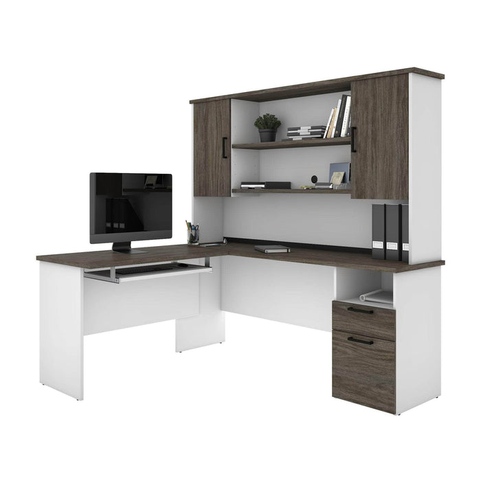 Pending - Modubox Desk Norma 71W L-Shaped Desk with Hutch - Available in 2 Colours