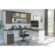 Pending - Modubox Desk Norma 71W L-Shaped Desk with Hutch - Available in 2 Colours