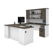 Pending - Modubox Desk Norma 71W U Or L-Shaped Executive Desk with Hutch - Available in 2 Colours