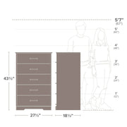 Pending - Modubox Drawer Chest Rustic Ridge 5-Drawer Chest - Available in 4 Colours