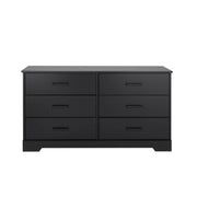 Pending - Modubox Dresser Black Rustic Ridge 6-Drawer Dresser- Available in 4 Colours