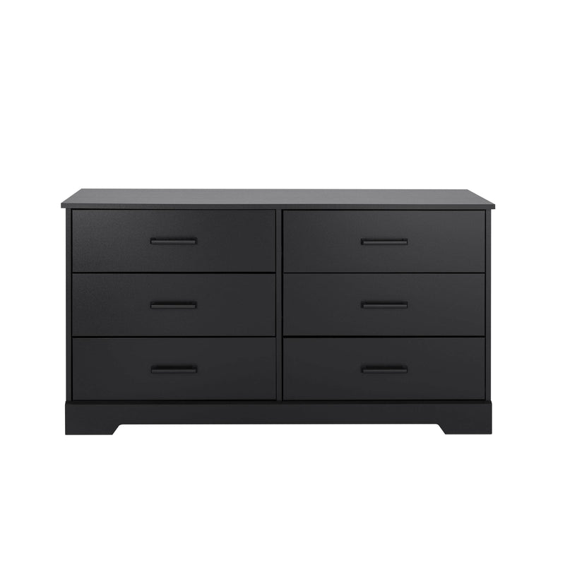 Pending - Modubox Dresser Black Rustic Ridge 6-Drawer Dresser- Available in 4 Colours