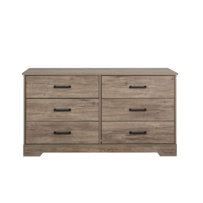 Pending - Modubox Dresser Drifted Grey Rustic Ridge 6-Drawer Dresser- Available in 4 Colours