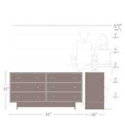 Pending - Modubox Dresser Finnley 6-Drawer Dresser - Available in 2 Colours
