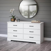 Pending - Modubox Dresser Rustic Ridge 6-Drawer Dresser- Available in 4 Colours