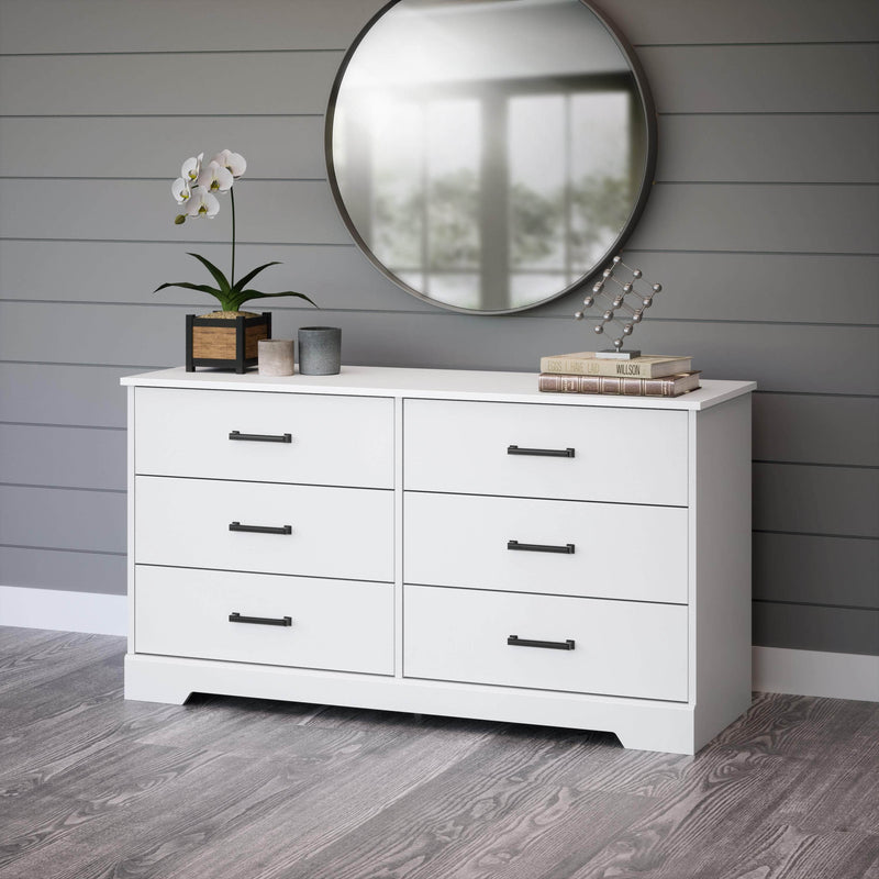 Pending - Modubox Dresser Rustic Ridge 6-Drawer Dresser- Available in 4 Colours