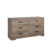 Pending - Modubox Dresser Rustic Ridge 6-Drawer Dresser- Available in 4 Colours