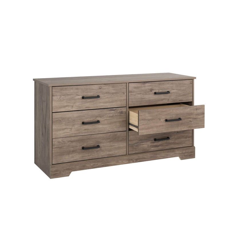 Pending - Modubox Dresser Rustic Ridge 6-Drawer Dresser- Available in 4 Colours