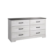 Pending - Modubox Dresser Rustic Ridge 6-Drawer Dresser- Available in 4 Colours