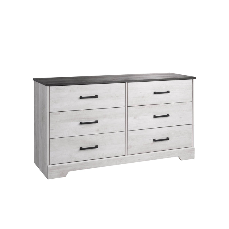 Pending - Modubox Dresser Rustic Ridge 6-Drawer Dresser- Available in 4 Colours