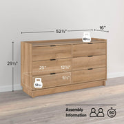 Pending - Modubox Dresser Simply Modern 6-Drawer Dresser - Available in 3 Colours