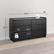 Pending - Modubox Dresser Simply Modern 6-Drawer Dresser - Available in 3 Colours
