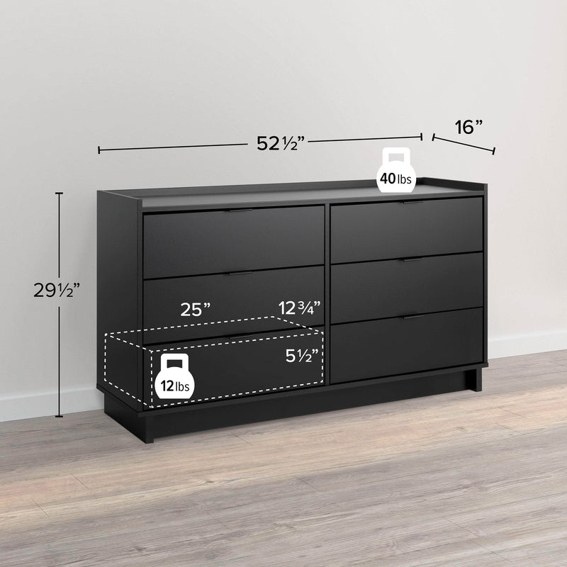 Pending - Modubox Dresser Simply Modern 6-Drawer Dresser - Available in 3 Colours
