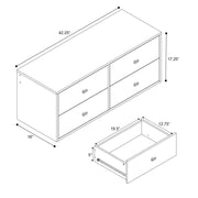 Pending - Modubox Dresser Sonoma 4-Drawer Floating Dresser in White