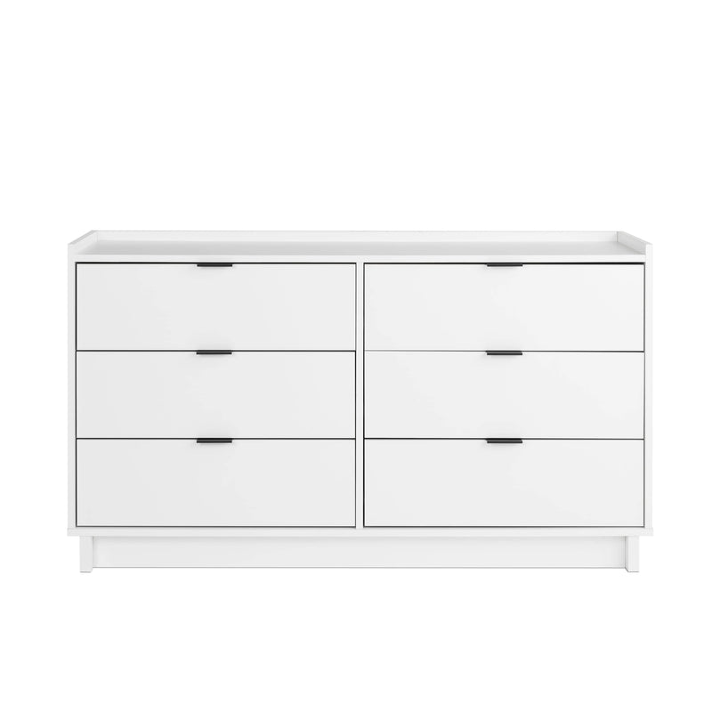 Pending - Modubox Dresser White Simply Modern 6-Drawer Dresser - Available in 3 Colours
