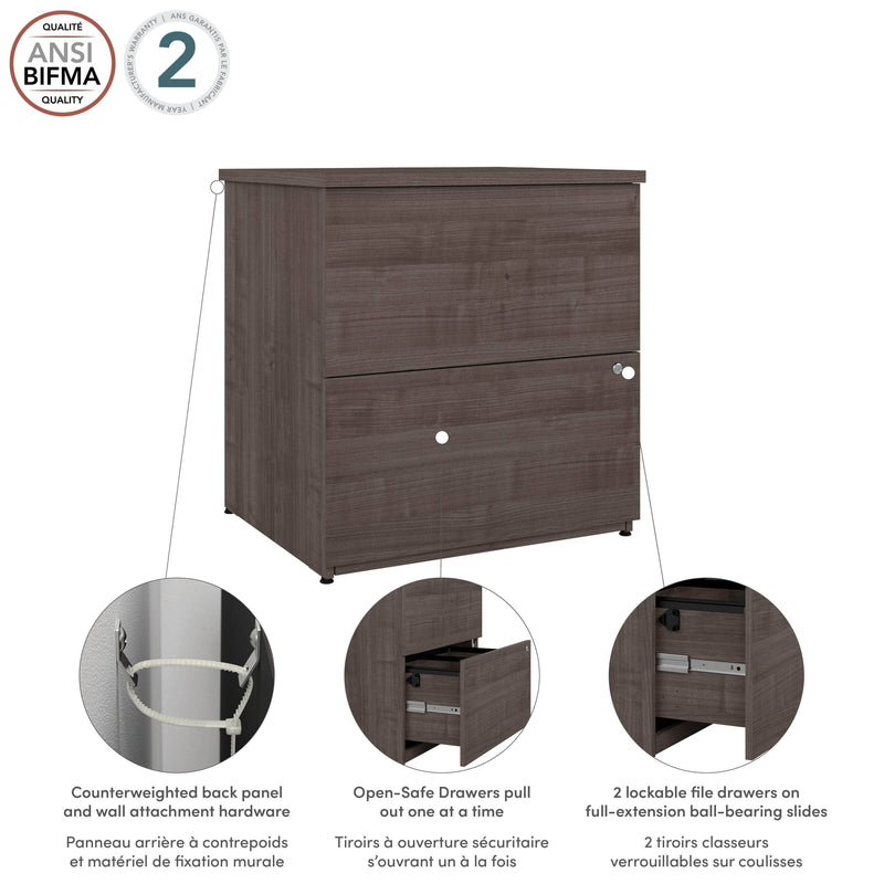 Pending - Modubox File Cabinet Logan 28W 2 Drawer Lateral File Cabinet - Available in 4 Colours