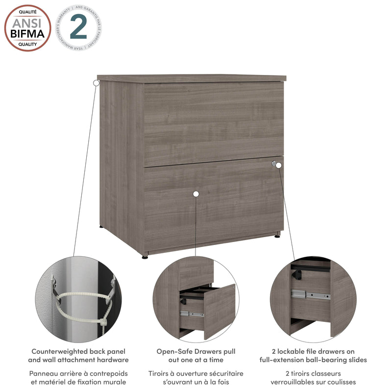 Pending - Modubox File Cabinet Logan 28W 2 Drawer Lateral File Cabinet - Available in 4 Colours