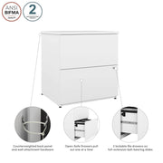 Pending - Modubox File Cabinet Universel 28W Standard 2 Drawer Lateral File Cabinet - Available in 5 Colours