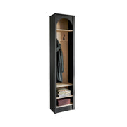 Pending - Modubox Hall Tree Ark 76" Arched Entryway Coat Rack in Black Oak