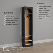Pending - Modubox Hall Tree Ark 76" Arched Entryway Coat Rack in Black Oak
