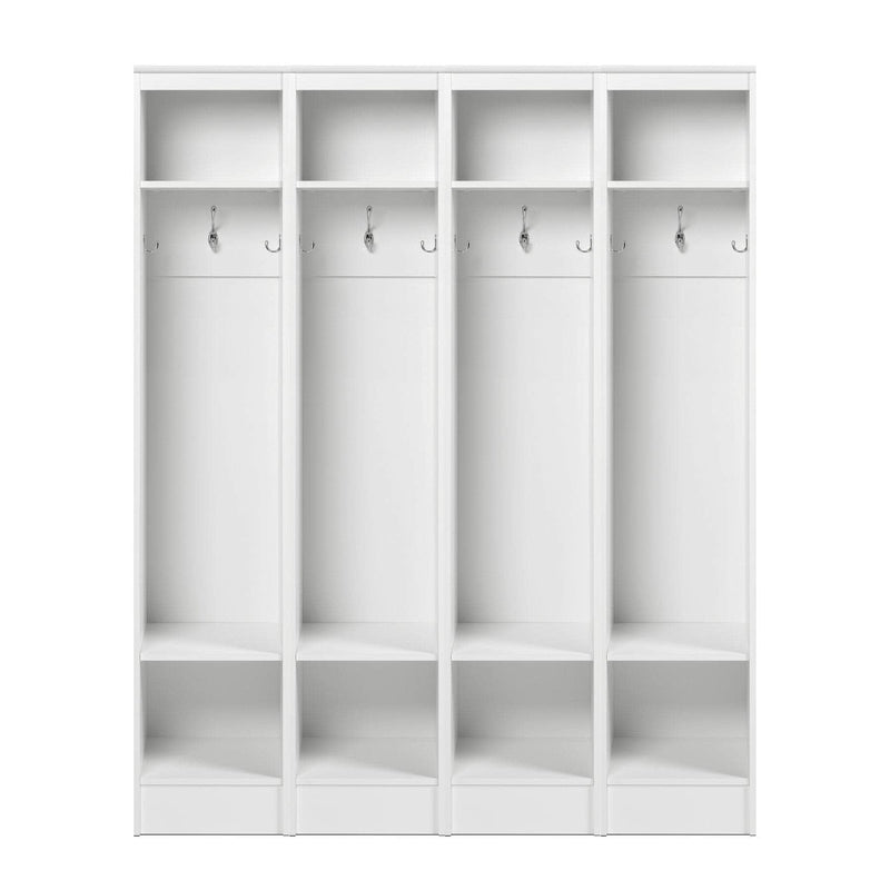 Pending - Modubox Hall Tree White Sonoma 59" Entryway Organizer (Set of 4) - Available in 2 Colours