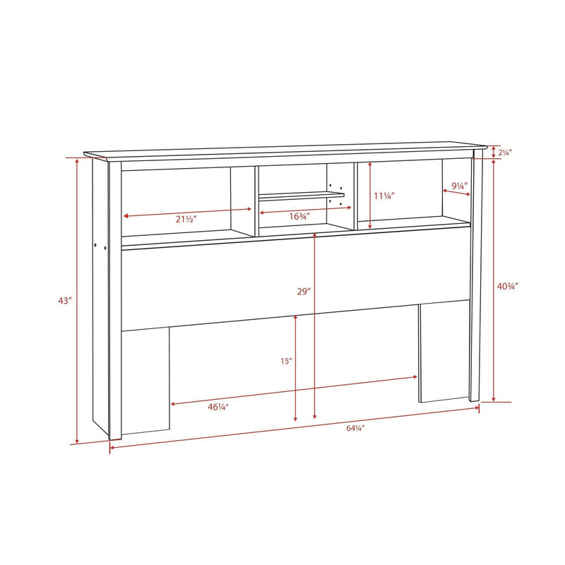 Pending - Modubox Headboard Sonoma 66.75" Queen Size Headboard in Drifted Grey