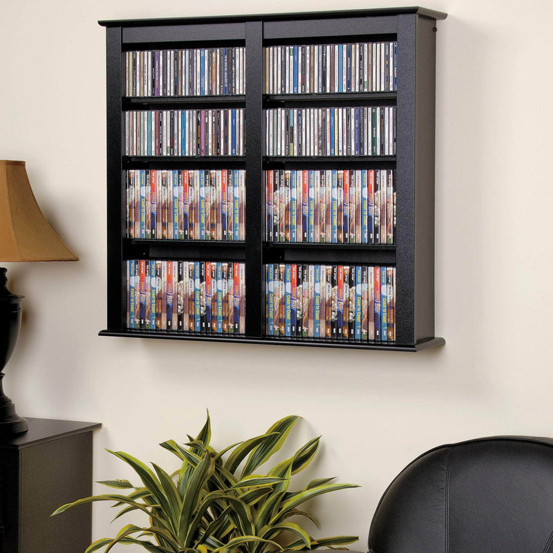 Pending - Modubox Media Storage Slate Media 32" Double Wall Mounted Media Storage in Black