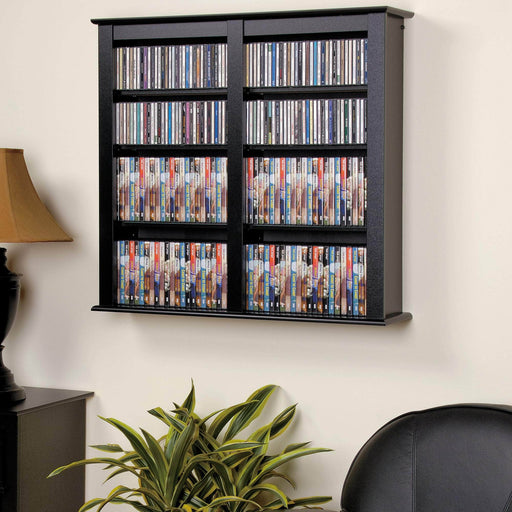 Pending - Modubox Media Storage Slate Media 32" Double Wall Mounted Media Storage in Black