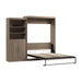 Pending - Modubox Murphy Wall Bed Ash Grey Pur  Murphy Bed and Closet Organizer with Doors (101W) - Available in 5 Colours