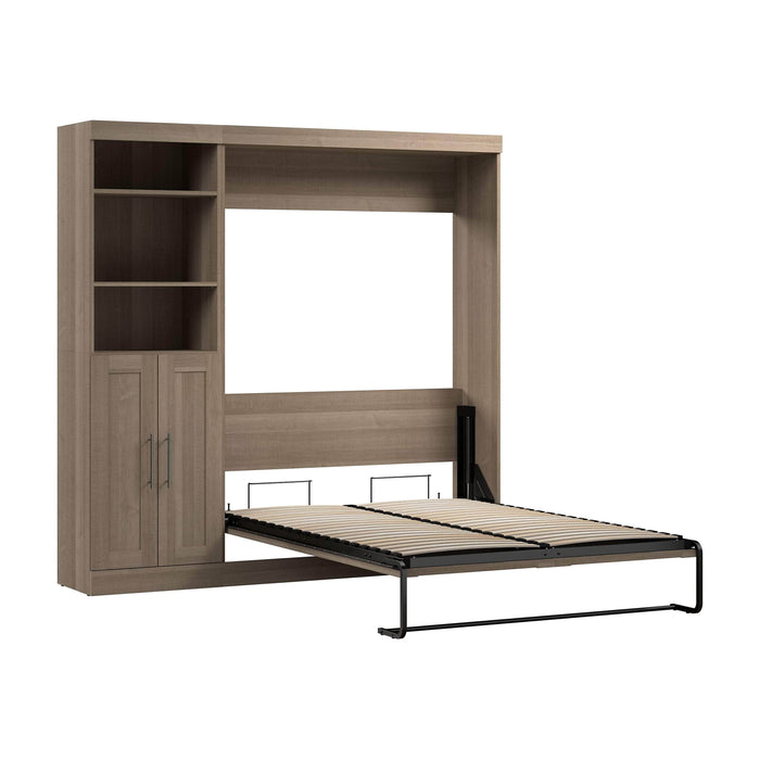 Pending - Modubox Murphy Wall Bed Ash Grey Pur  Murphy Bed and Closet Organizer with Doors (84W) - Available in 7 Colours